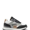 Kids’ logo sneakers in leather and canvas Kids’ logo sneakers in leather and canvas