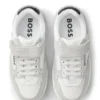 Kids’ logo sneakers in nappa leather and canvas Kids’ logo sneakers in nappa leather and canvas