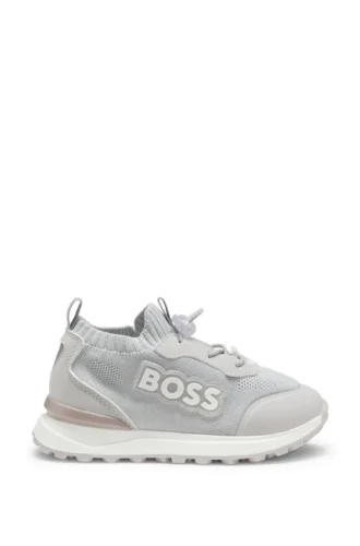 Kids’ logo sneakers with knit uppers
