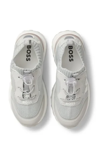 Kids’ logo sneakers with knit uppers