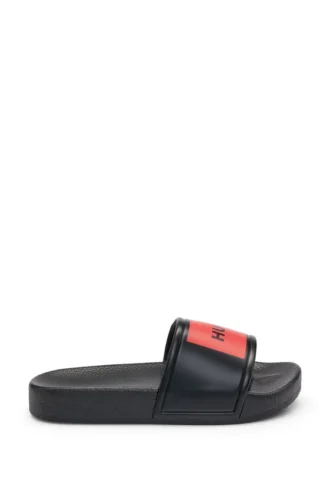 Kids’ logo-strap slides in PVC