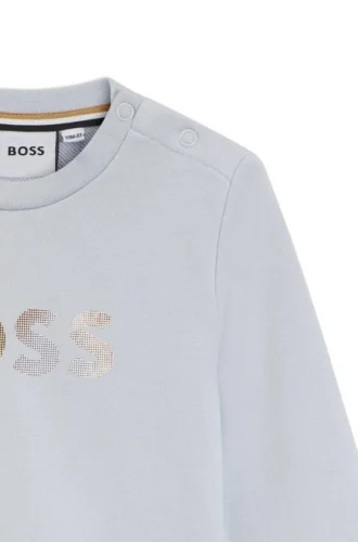 Kids’ logo sweatshirt in cotton-blend terry