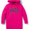 Kids’ long hoodie with varsity-style logo Kids’ long hoodie with varsity-style logo