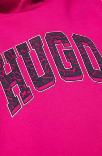 Kids’ long hoodie with varsity-style logo