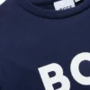 Kids’ long-sleeved contrast-logo T-shirt in cotton