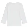 Kids’ long-sleeved contrast-logo T-shirt in cotton