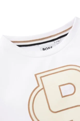 Kids’ long-sleeved cotton T-shirt with Double B monogram