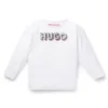 Kids’ long-sleeved cotton T-shirt with glitter-effect logo Kids’ long-sleeved cotton T-shirt with glitter-effect logo