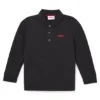 Kids’ long-sleeved polo shirt with logo print