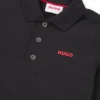 Kids’ long-sleeved polo shirt with logo print