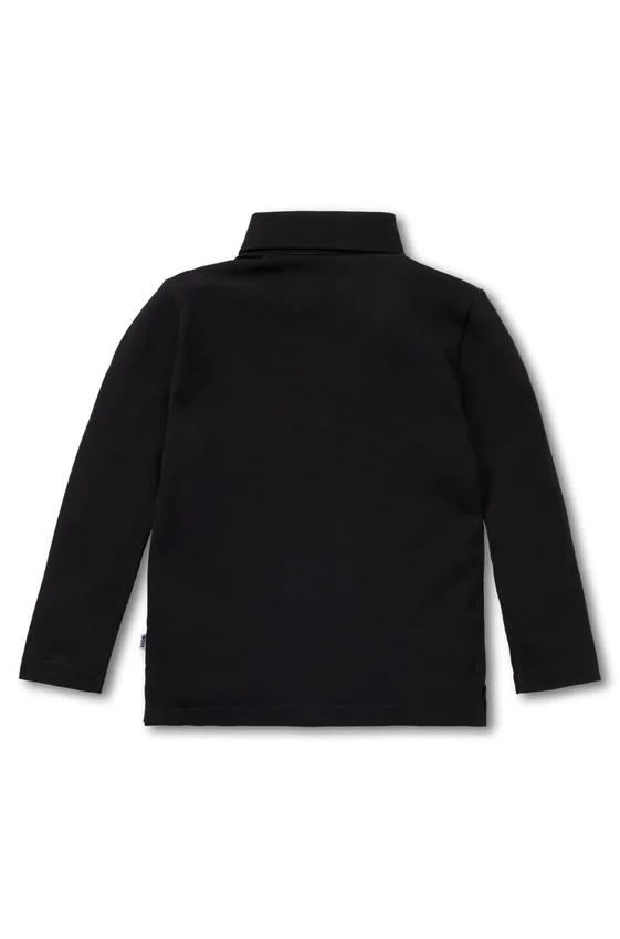 Kids’ long-sleeved polo shirt with striped placket Kids’ long-sleeved polo shirt with striped placket