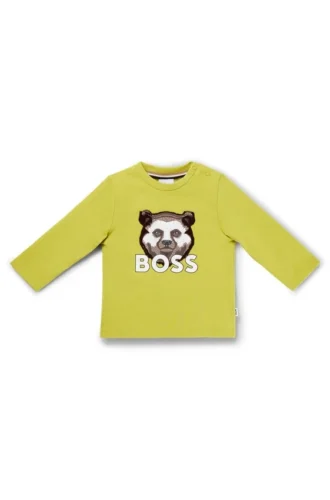 Kids’ long-sleeved T-shirt in cotton with logo artwork