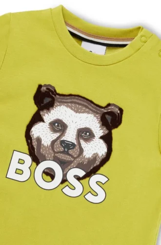 Kids’ long-sleeved T-shirt in cotton with logo artwork