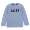 Kids’ long-sleeved T-shirt in cotton with logo print