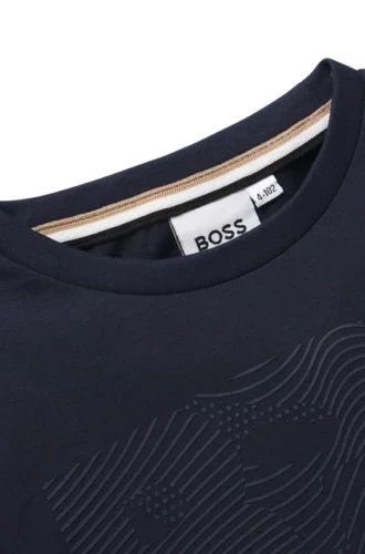 Kids’ long-sleeved T-shirt in cotton with signature artwork