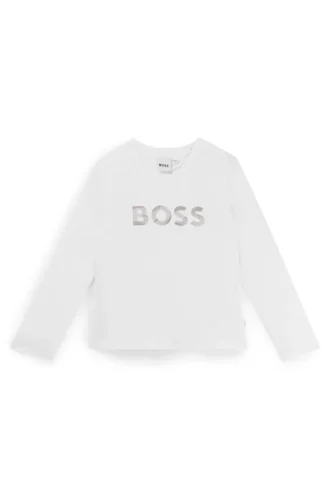Kids’ long-sleeved T-shirt with signature-stripe details