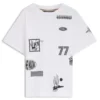Kids’ loose-fit cotton T-shirt with printed badges