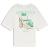 Kids’ loose-fit cotton T-shirt with sports graphic