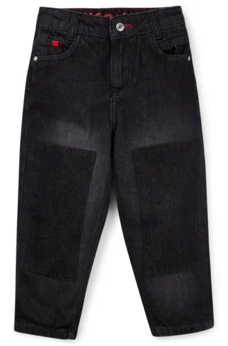 Kids’ loose-fit jeans in black denim