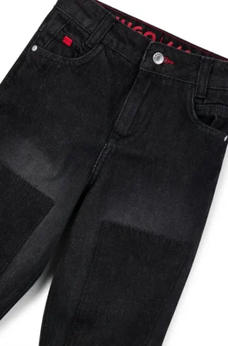 Kids’ loose-fit jeans in black denim