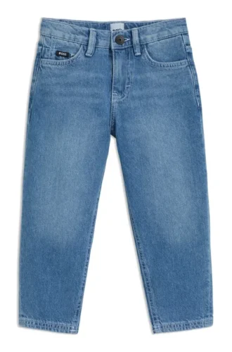 Kids’ loose-fit jeans in blue denim