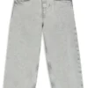 Kids’ loose-fit jeans in grey denim