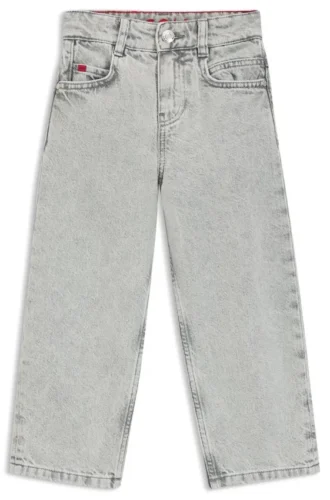 Kids’ loose-fit jeans in grey denim
