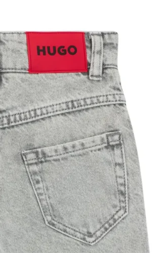 Kids’ loose-fit jeans in grey denim