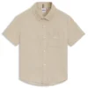 Kids’ loose-fit shirt in linen and cotton