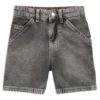 Kids’ loose-fit shorts in black denim Kids’ loose-fit shorts in black denim