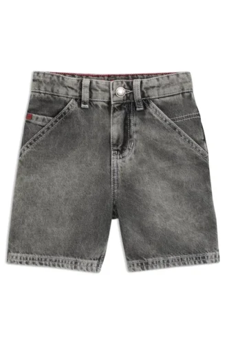 Kids’ loose-fit shorts in black denim