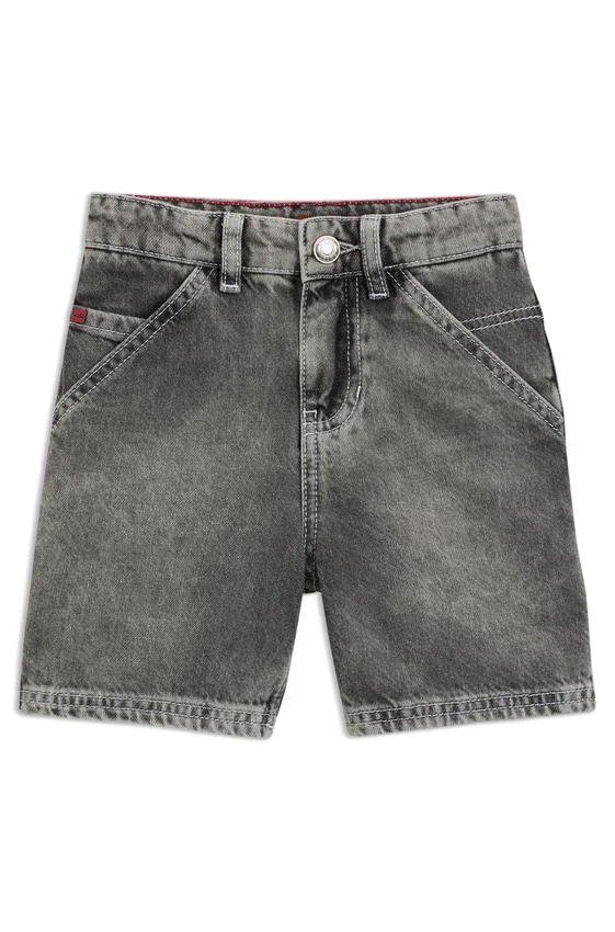 Kids’ loose-fit shorts in black denim Kids’ loose-fit shorts in black denim