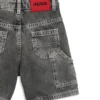 Kids’ loose-fit shorts in black denim Kids’ loose-fit shorts in black denim
