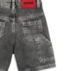 Kids’ loose-fit shorts in black denim Kids’ loose-fit shorts in black denim
