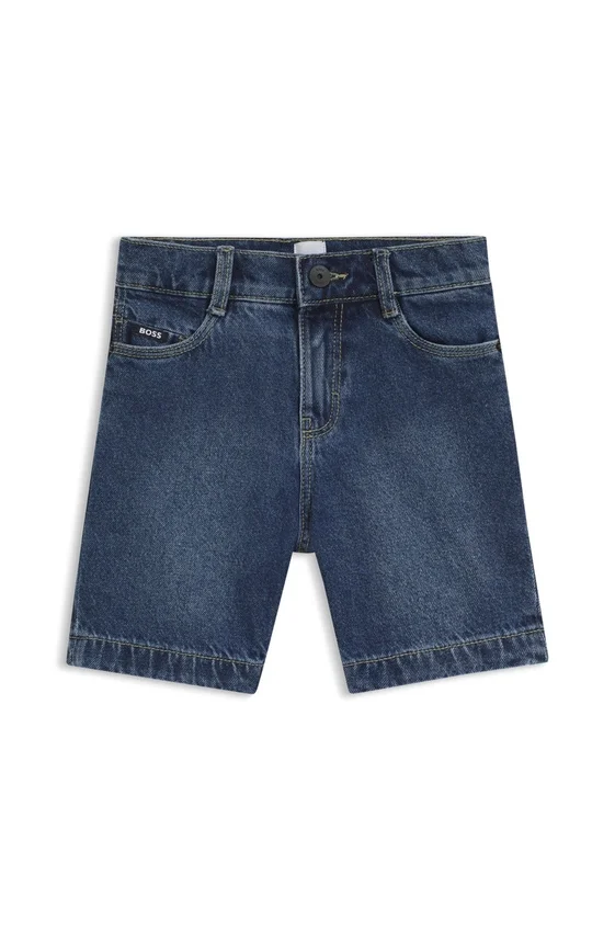 Kids’ loose-fit shorts in blue cotton denim Kids’ loose-fit shorts in blue cotton denim