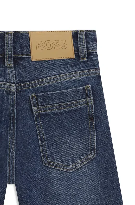 Kids’ loose-fit shorts in blue cotton denim Kids’ loose-fit shorts in blue cotton denim