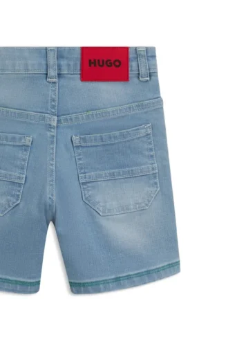 Kids’ loose-fit shorts in blue denim