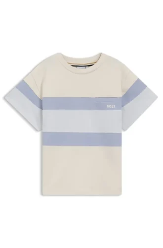 Kids’ loose-fit T-shirt with color-block stripes