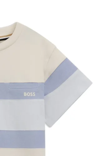 Kids’ loose-fit T-shirt with color-block stripes