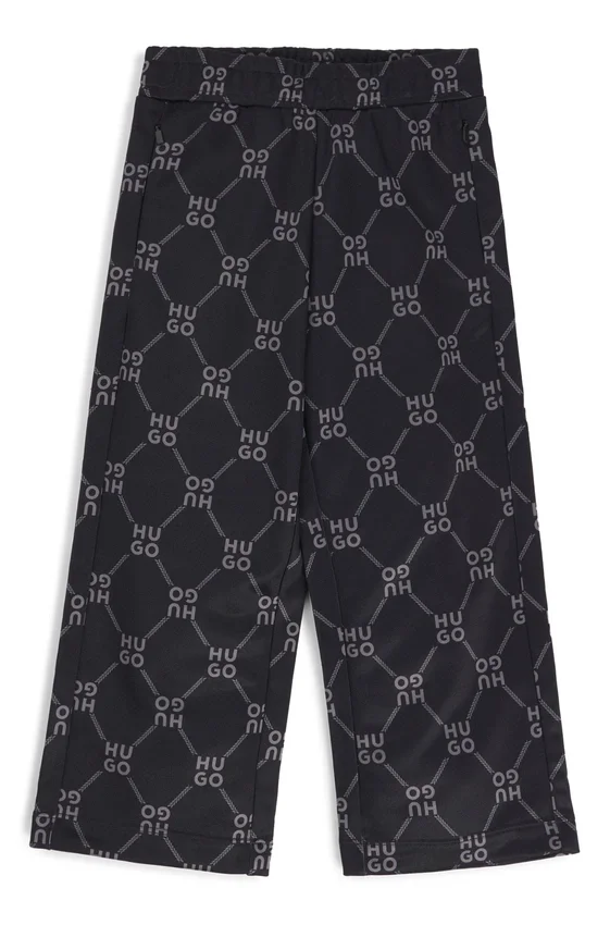 Kids’ loose-fit tracksuit bottoms with stacked-logo print Kids’ loose-fit tracksuit bottoms with stacked-logo print