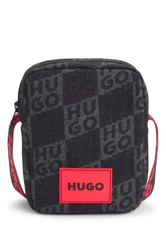Kids’ messenger bag with stacked-logo print Kids’ messenger bag with stacked-logo print