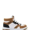 Kids’ mixed-material high-top trainers with logo details Kids’ mixed-material high-top trainers with logo details