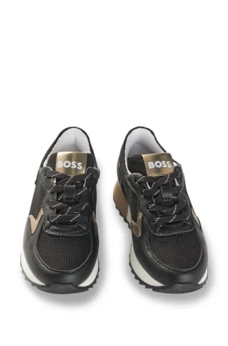 Kids’ mixed-material trainers with mesh and leather Kids’ mixed-material trainers with mesh and leather