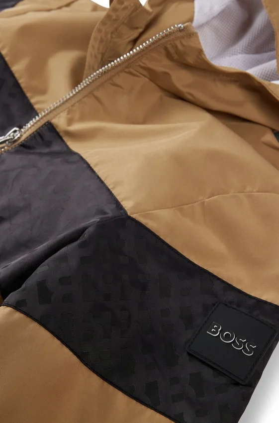 Kids’ monogram-band windbreaker with waterproof finish Kids’ monogram-band windbreaker with waterproof finish
