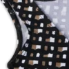 Kids’ monogram-pattern swimsuit with low back