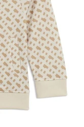 Kids’ monogram-print jacket with zip front