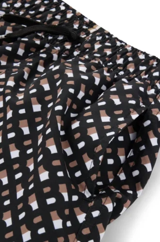 Kids’ monogram swim shorts in quick-drying fabric
