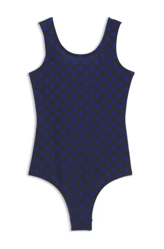 Kids’ monogram swimsuit with low-cut back