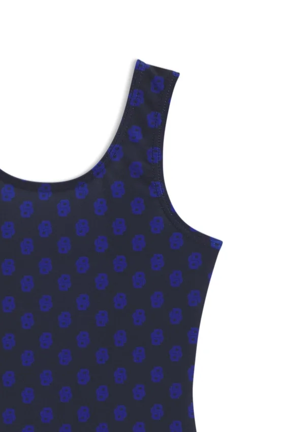 Kids’ monogram swimsuit with low-cut back Kids’ monogram swimsuit with low-cut back