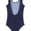 Kids’ monogram swimsuit with low-cut back Kids’ monogram swimsuit with low-cut back